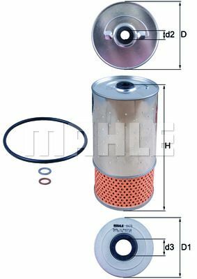 YAG FILTRESI MERCEDES OM615 OM616 W123 S123 C123 UNIMOG-MAHLE OX78D-A6011800610