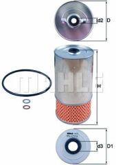 YAG FILTRESI MERCEDES OM615 OM616 W123 S123 C123 UNIMOG-MAHLE OX78D-A6011800610