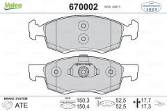 ÖN BALATA DACIA LOGAN 07 LOGAN PICK-UP 08 LOGAN EXPRESS 09 SANDERO 08 260x22-VALEO 670002-6001549803