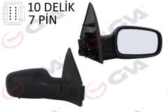 DIŞ DİKİZ AYNASI SAĞ MEGANE 02 ELEKTRİKLİ ISITMALI SENSÖRLÜ SİYAH KAPAK KONVEKS 7 FİŞ VM-138EHSR-GVA 1011130-7701054688-7701068375