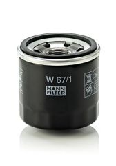 YAĞ FİLTRESİ MITSUBISHI COLT VI 1.1-1.3-1.5 04 COLT CZC CABRIOLET 1.5 06 SMART FORFOUR 04-MANN W67-MR984204-0001802810