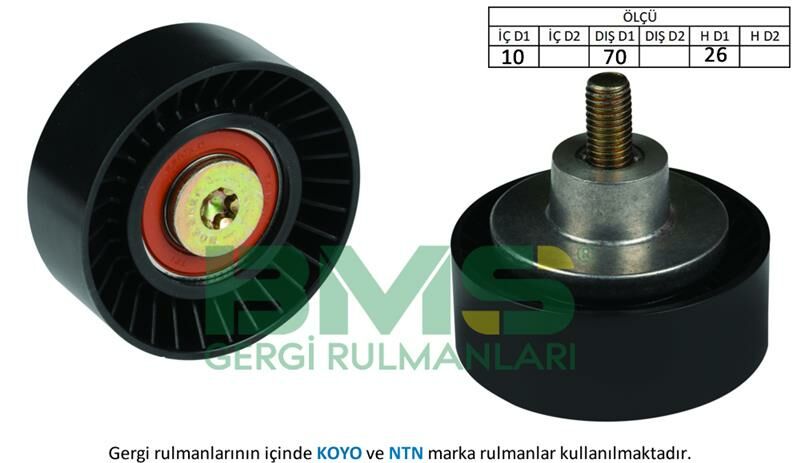 ALTERNATÖR GERGİ RULMANI BMW 316i-318i-Z3 1.9 99-05 70x26-BMS 272-11281435594