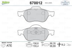 ÖN BALATA MEGANE II 02 SCENIC II 02 CLIO III 05 1.5dCi 1.6 16V 2.0 16V-VALEO 670012-410601237R-7701209100-WVA24535