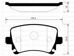 ARKA BALATA PASSAT-CC-CADDY-GOLF5-GOLF6-JETTA-A3-A6-LEON-OCTAVIA-SUPERB 04 GDB1622-SANGSIN SP2099-3C0698451D-1K0698451G-4F0698451D