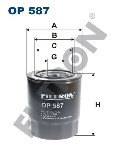 YAĞ FİLTRESİ H100 93-00 H1 97-00 STAREX 97 2.5D-2.5TD-FILTRON OP587-2630042000-2630042010-2630042020