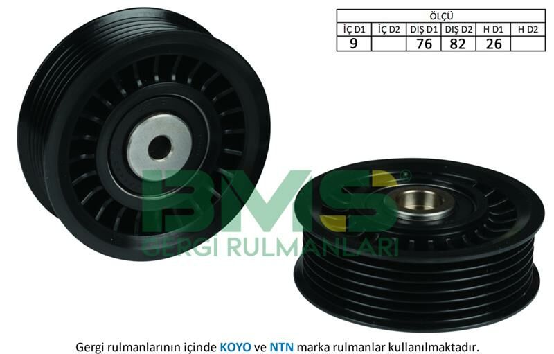 ALTERNATÖR GERGİ RULMANI CRAFTER 2.5 TDI 2006 BJM-BJK KANALLI 76mm-BMS 274-076145261A-076145278
