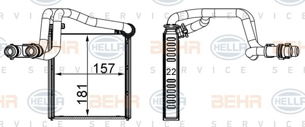 KALORİFER RADYATÖRÜ GOLF VI -JETTA IV-1.2TSI-1.4TSI-1.6-2.0TDI 181x157x22-MAHLE AH252000S-5C0819031