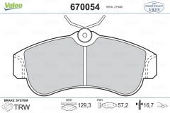 ÖN BALATA ALMERA II N16 1.5 1.8 2.0Dİ 00 1.5DCİ 03 PRIMERA P10 1.6 2.0GT 90-96 P11 1.6-VALEO 670054-410604M526-410604M525-410602F027