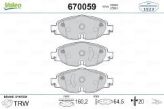 ÖN BALATA GOLF7-A3-LEON-TIGUAN-PASSAT-OCTAVIA-SUPERB 12-VALEO 670059-8V0698151-2K5698151-5Q0698151B