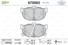 ARKA BALATA HYUNDAI ELENTRA II-III KIA CERATO 1.5 CRDİ NISSAN MAXIMA III 583022FA10-5830228A00-VALEO 670065-5820228A00-583021MA00-4406090E90