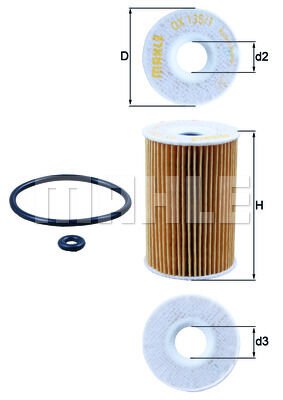 YAG FILTRESI MERCEDES M166 W168 W414-MAHLE OX135.1D-A1661800209