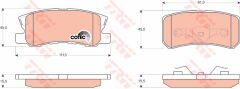 ARKA BALATA P4008 12 C4 1.6HDİ 12 PAJERO II 01-07 10 AXS 10 OUTLANDER 07 12 GRANDIS 07-TRW GDB3247-MR510544-MZ690346-4254.48-WVA23582