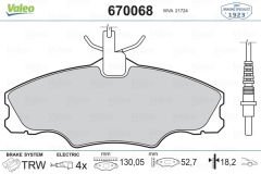 ÖN BALATA FİŞLİ P406 1.6 1.8 95/10.04 XANTIA XM-VALEO 670068-4251.31-4252.68