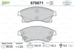 ÖN BALATA 15 INC ASTRA J 1.3 CDTI-1.4-1.4 TURBO-1.6 1.7 CDTİ 2.0CDTİ 10 AVEO 11 CRUZE 11-VALEO 670071-542120-1605169-1605261-13412272