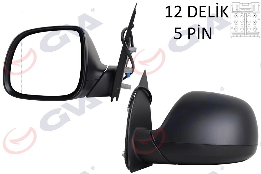DIŞ DİKİZ AYNASI SOL TRANSPORTER T7 15 ELEKTRİKLİ ISITMALI SENSÖRLÜ RADIO ANTENLİ ASFERİK VM-6373EHAL-GVA 1075555-7E1857408Q-9B9