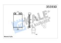 KALORİFER CHEVROLET AVEO-TRAX-OPEL MOKKA-MOKKA X KALORİFER AL/BRZ 205X149X26-KALE 355930-1618446-95018021