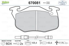 ÖN BALATA R9-R11-R19 CLIO-EXP-P106-P206-VALEO 670081-7711130034-7701202711-WVA20905