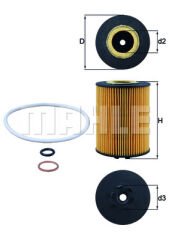 YAG FILTRESI BMW N62 B44 E60 E65 E53-MAHLE OX367D-11427511161