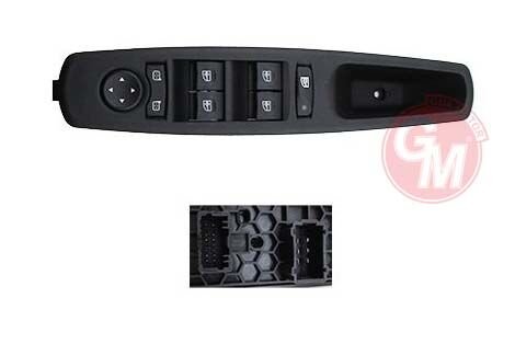 CAM AÇMA ANAHTARI ÖN SOL KOMPLE RENAULT MEGANE III 09 FLUENCE 09 DÖRTLÜ MERKEZİ KİLİT DÜĞMELİ AYNA AYARLI-GUA-254000008R-254000014R