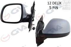 DIŞ DİKİZ AYNASI SOL TRANSPORTER T7 15 ELEKTRİKLİ ISITMALI RADIO ANTENLİ ASTARLI ASFERİK VM-6373EHPAL-GVA 1075557-7E1857407Q-GRU