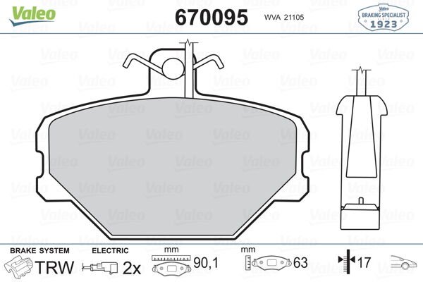 ÖN BALATA FİŞLİ TMPR-TİPO UNO 1.4-1.6 PANDA 85-04-VALEO 670095-5892330-793382-5888781