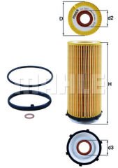 YAG FILTRESI BMW N57 E90 E92 E93 F10 F01 F07 E70 E71 E72-MAHLE OX560D-11427808443