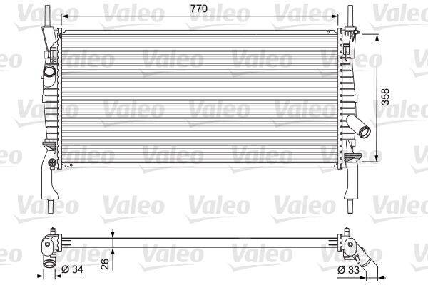 RADYATÖR FORD TRANSIT CAMIONNETTE 2006-VALEO 701731-1383317