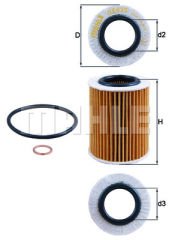 YAG FILTRESI BMW N13 F20 F30-MAHLE OX825D-11427611969-11427635557