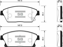 ÖN FREN BALATASI ASTRA J 10 MOKKA 13 ZAFIRA C 11 CRUZE 09 TRAX 11 16 İNÇ 300mm-SANGSIN SP1480-1605178-1605135-13412810-1680880380