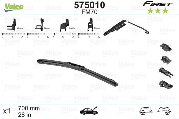 ÖN SİLECEK SÜPÜRGESİ SILENCIO FLAT ASTRA K 15 -C4-COUPE B5 04 P307 CC T5 03-05 700 mm-VALEO 575010-95519040-95528637-95525445-6426SQ