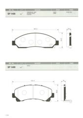 BALATA ÖN DİSK ISUZU D-MAX 11 GDB3545-SANGSIN SP1409-94770229-8980791040-WVA25149
