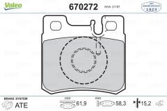 FREN BALATASI ARKA MERCEDES W201 W202 W210 W124 R170-VALEO 670272-A0054201720
