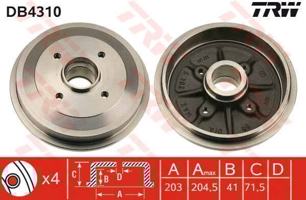 ARKA FREN KAMPANASI C2-C3-C3 II-C3 PLURIEL-P206-P206 T3E -P1007 1.1-1.2-1.4HDI-1.6HDI 03 ABS SİZ P301-P208-C3 III-DS3-C4 CACTUS-C-ELYSEE DV6DTED EURO5 MOTOR 203 42 ABS Lİ / ABS SİZ-TRW DB4310-4247.46-4247.49