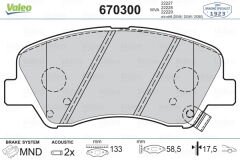 ÖN BALATA HYUNDAI ACCENT BLUE 1.4 1.6CRDİ 11 RIO 1.1 1.25 1.4 CVVT 1.4CRDİ 12-VALEO 670300-581011RA00-581011RA05-581011WA35