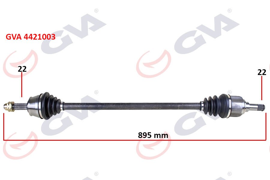 KOMPLE AKS SAĞ PALIO 1.2-1.4-1.6 16V AKS LALE Lİ 895mm-GVA 4421003-46307899