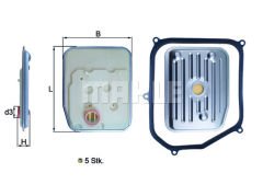 HİDROLİK FİLTRE TAKIMI BORA 98-05 -GOLF III-IV 92-06 -PASSAT 88-97 -A3 AG4 OTOMATİK ŞANZUM-MAHLE HX147KIT-01M325429-096321370