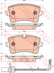 ARKA BALATA AUDI A4 R84 12 A5 13 A6 11 A7 14 Q5 12 2.0TDİ 3.0TDİ PORSCHE MACAN 14-TRW GDB1902-4G0698451-4G0698451A