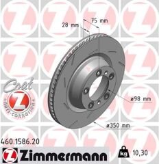 FREN DİSKİ SOL ARKA PANAMERA 970-ZIMMERMANN 460.1586.20-298615601B-97035240500-97035240520