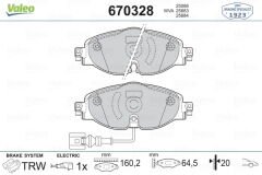 ÖN BALATA GOLF7-A3-LEON-TIGUAN-PASSAT-OCTAVIA-SUPERB 12-VALEO 670328-8V0698151-2K5698151-5Q0698151B