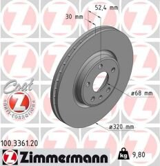 ÖN FREN AYNASI A4-A5-A6-A7-Q5 320x30x28xHAVALI 0986479C49-DF6148-ZIMMERMANN-8R0615301-8R0615301C