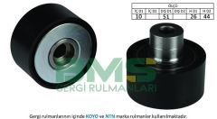 ALTERNATÖR GERGİ RULMANI PARTNER-BERLINGO 1.6 HDI-P206 1.4HDI-C3 1.6 16V-FIESTA V-FUSION 1.4TDCI-BMS 368-5751.90-96410042-1141999-1222855