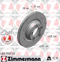 FREN DİSKİ SAĞ ARKA PANAMERA 970-ZIMMERMANN 460.1587.20-298615602B-97035240600-97035240620