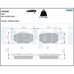 ARKA FREN BALATASI OTOMATİK EL FRENİ CORSA F-C4-208-2008-DS3-DELPHI LP3640-1643574280-1680301680