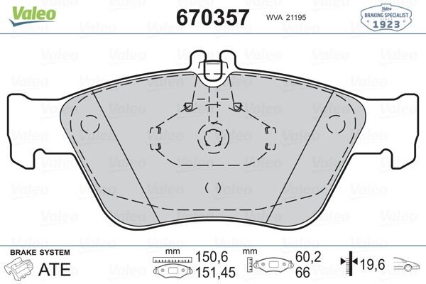 FREN BALATASI ON MERCEDES W202 S202 C208 W210 S210 C140 R170-VALEO 670357-A0054204720