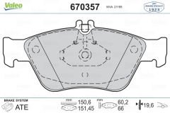 FREN BALATASI ON MERCEDES W202 S202 C208 W210 S210 C140 R170-VALEO 670357-A0054204720