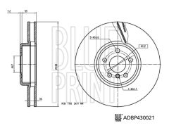 FREN DISKI ON SAG BMW G20 G22 G30 G32 G11 G12 G15 G16 G01 G02 G05 G07 Z4 iX I20 YUKSEK KARBONLU KAPLMALI-BLUEPRINT ADBP430021-34116860912-34106880076