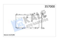 RADYATÖR CIVIC VII MEKANİK AL/PL/BRZ 350x658x16-KALE-19010PLCJ02-19010PLR004-19010PMAE01