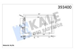 KLİMA RADYATÖRÜ ASTRA H-ZAFIRA B 1.4-1.6-1.8 Z14XEL-Z14XEP-Z16XEP-Z16XER-A16XER-Z18XE-Z18XER-A18XER-KALE-93178958-1850096