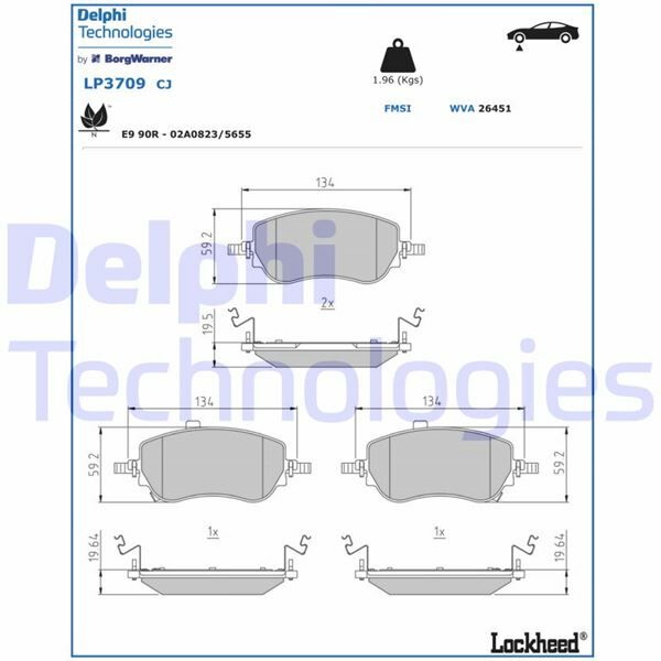 ÖN FREN BALATASI FIAT EGEA YM. 2020-DELPHI LP3709-77368941