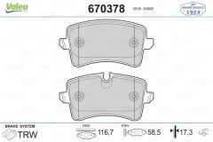 ARKA BALATA A4-A5-Q5 09 GDB1765-VALEO 670378-8K0698451-8K0698451A-WVA24606
